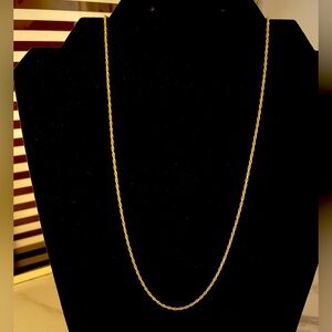 Premium 18K Italian Gold Plated Rope Chain Necklace